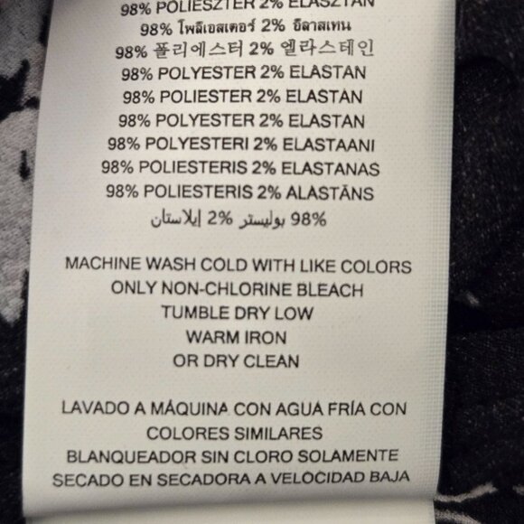 Michael Kors Floral Flutter Sleeve Mini Wrap Dress Black White Plus Size NWT - Picture 14 of 14